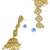 Gold plated kundan sahara long jhumka earring set