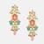Gold Plated Kundan Multicolor Stone Earrings