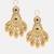 Gold Plated Kundan Green Stone Chandbali Earrings