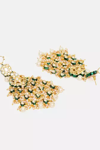 Gold Plated Kundan Dangler Earrings