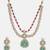 Gold Plated Kundan Turquoise Stone Necklace Set