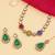 Gold Plated Kundan Multicolor Stone Necklace Set
