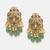 Gold Plated Kundan Green Stones Necklace Set