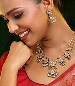 Gold Plated Kundan Necklace Set