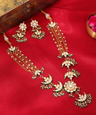 Gold Plated Kundan Necklace Set 2
