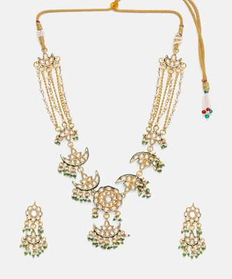 Gold Plated Kundan Necklace Set 3