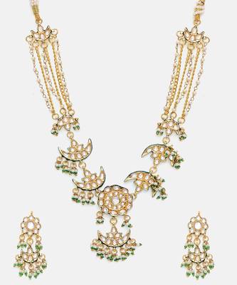 Gold Plated Kundan Necklace Set 4