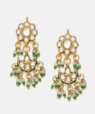 Gold Plated Kundan Necklace Set 5