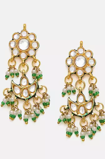 Gold Plated Kundan Necklace Set
