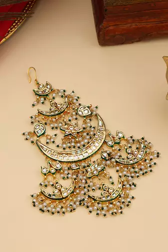 Gold Plated Kundan Passa