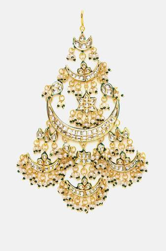 Gold Plated Kundan Passa