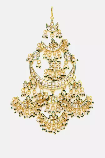 Gold Plated Kundan Passa