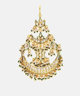 Gold Plated Kundan Passa 3