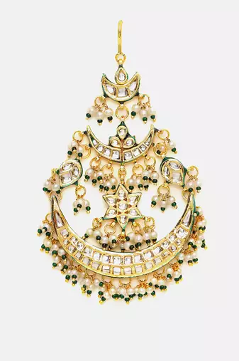 Gold Plated Kundan Passa