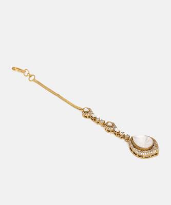 Gold Plated Kundan Maang Tikka 4