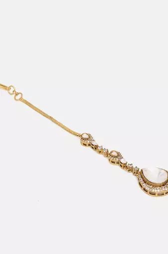 Gold Plated Kundan Maang Tikka