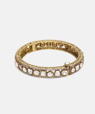 Two Tone Plated Kundan Bangle 3
