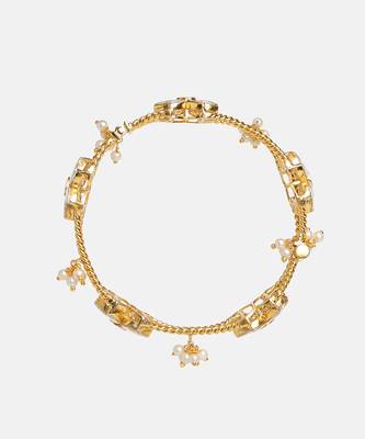 Gold Plated Kundan White Stone Bangle 4
