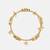 Gold Plated Kundan White Stone Bangle