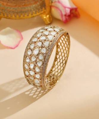 Gold Plated Kundan Bangle 2