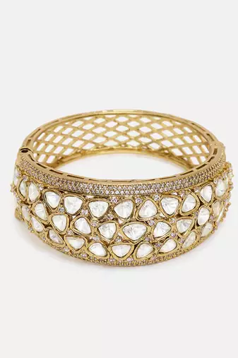 Gold Plated Kundan Bangle