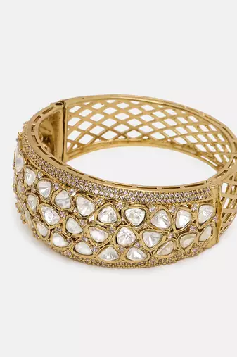 Gold Plated Kundan Bangle