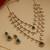 Gold Plated Kundan Green Stone Layered Necklace Set