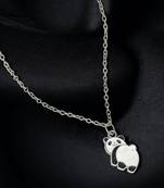 Silver plated panda pendant chain