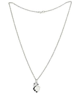Silver plated panda pendant chain 2