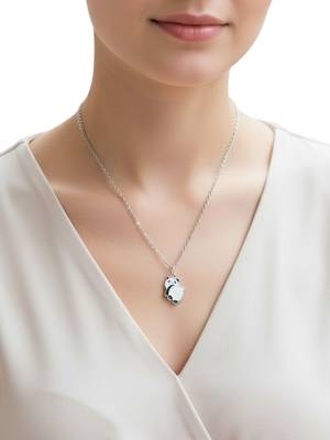 Silver plated panda pendant chain 5