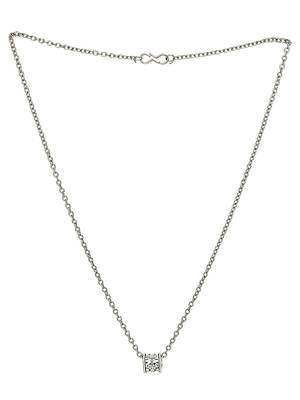 Silver plated barrel pendant chain 2