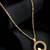 Gold plated cz encircled butterfly pendant chain