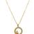 Gold plated cz encircled butterfly pendant chain