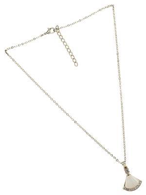 Silver plated monalisa cz pendant chain 4