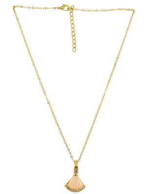 Gold plated monalisa cz pendant chain 2