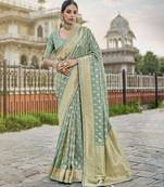 green pastel green viscose saree – soft & elegant