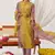 Yellow organza embroidered party wear suit
