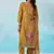 Mustard organza embroidered party wear suit