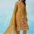 Mustard organza embroidered party wear suit