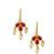 Gold plated pink stone maharashtrian bugadi earrings