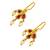 Gold plated pink stone maharashtrian bugadi earrings