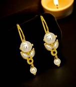 Gold plated classic beaded bugadi earrings