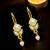 Gold plated classic beaded bugadi earrings