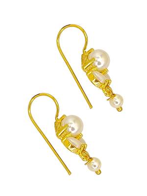 Gold plated classic beaded bugadi earrings 3