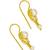 Gold plated classic beaded bugadi earrings