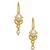 Gold plated classic beaded bugadi earrings