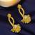 Gold plated spokes design bugadi earrings