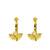 Gold plated spokes design bugadi earrings
