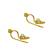 Gold plated spokes design bugadi earrings