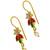 Gold plated floral design bugadi earrings